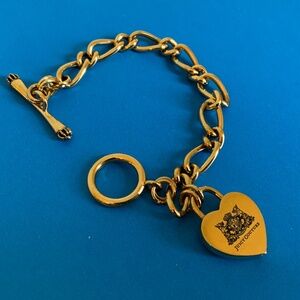 Juicy Couture heart gold tone bracelet. VTG